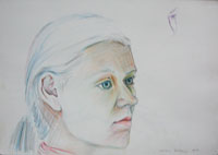 Ulla 02, Portrait, Pastell